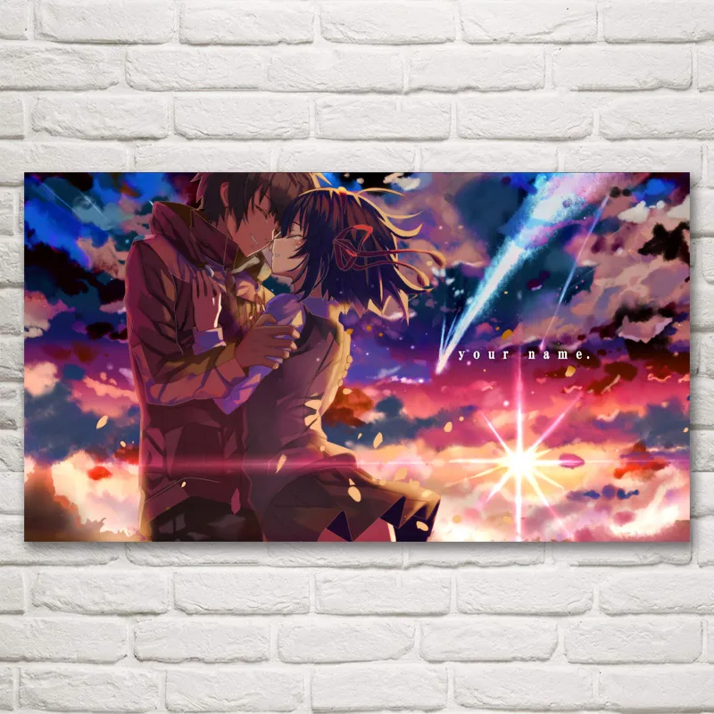 

Your Name Anime Movie Posters and Prints Silk Painting Modern Home Decoration Bedroom Wall Art Pictures Living Room