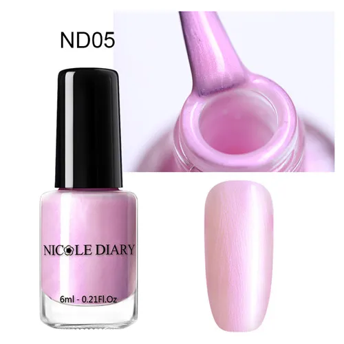 S8-ND05 NICOLE DIARY 6ml Peel Off Thermal Nail Polish Glitter Chameleon Color Changing Water-based Manicure Nail Art Varnish - Цвет: S8-ND05