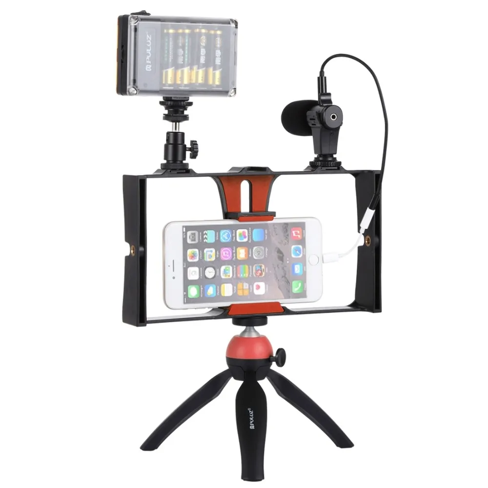 PULUZ смартфон видео Rig Filmmaking запись Ручка Стабилизатор кронштейн для iPhone/смартфона