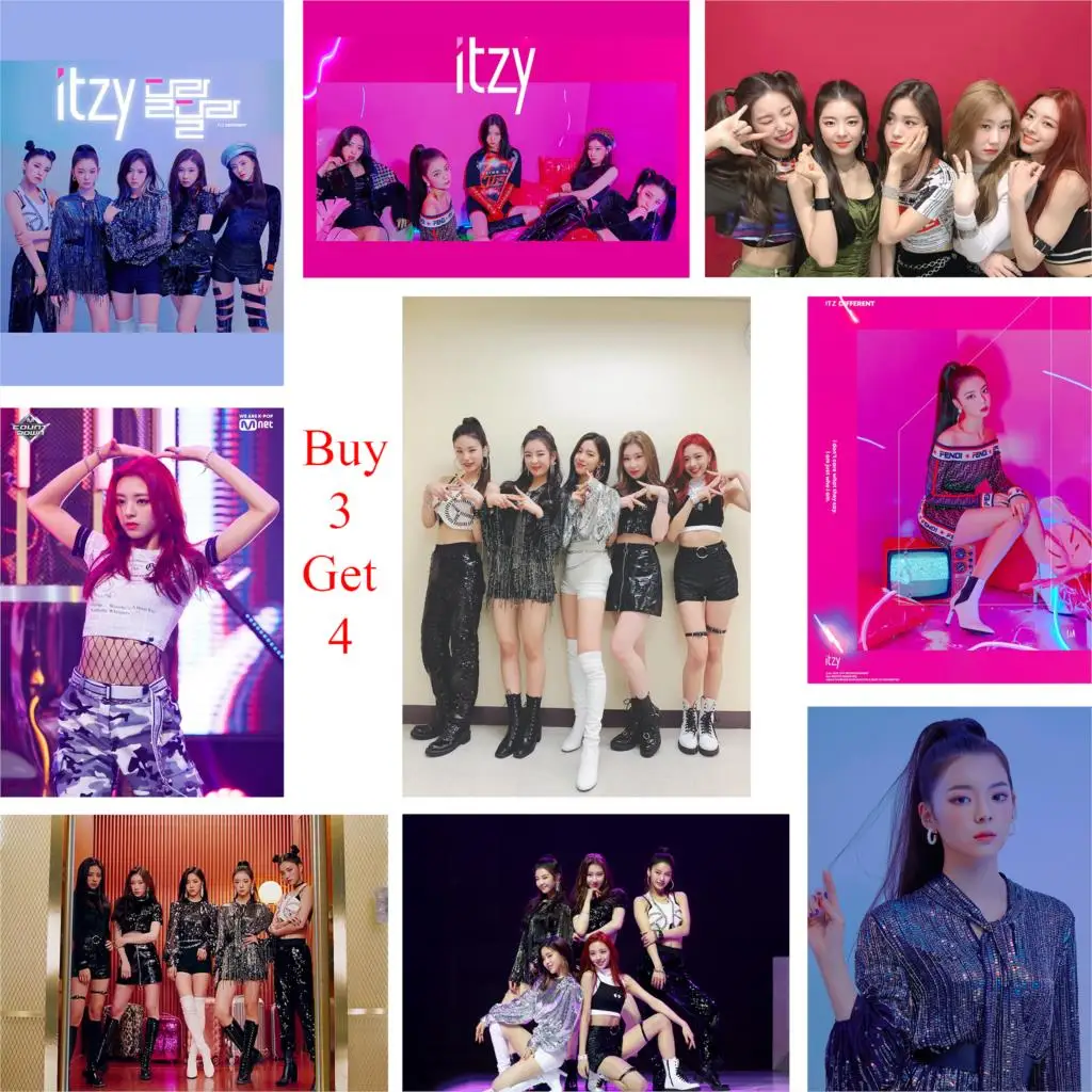 ITZY Kpop плакаты корейские певцы белая бумага с покрытием печатает четкое изображение украшения дома