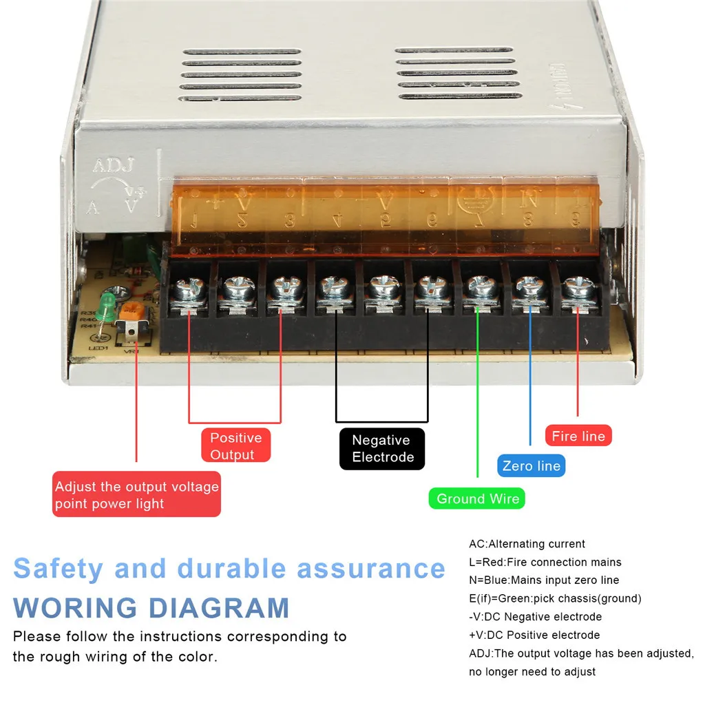12A 360 Вт светильник ing трансформаторы 110V-220V AC к DC 12V переключатель Питание адаптер