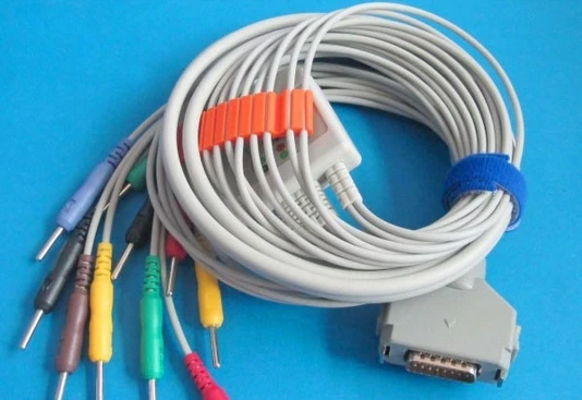 Совместимый Новый Fukuda Denshi FX 101 102F EKG кабель один тип 10 проводов IEC Din 3 0 разъем с