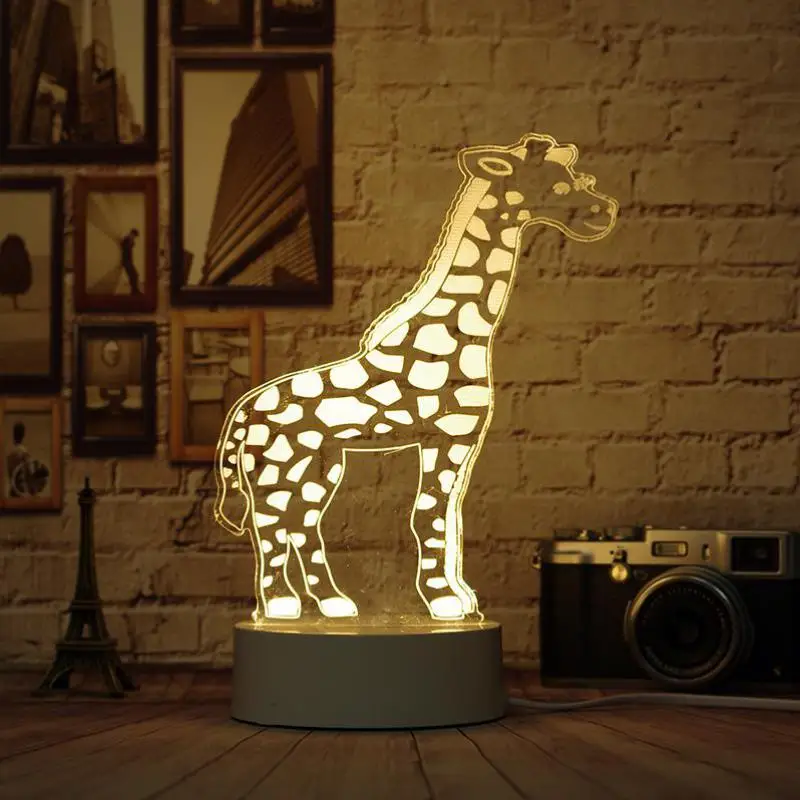 3 цвета Изменение 3d ночник мини подарок лампа украшение Новинка Luminaria Led Детская De