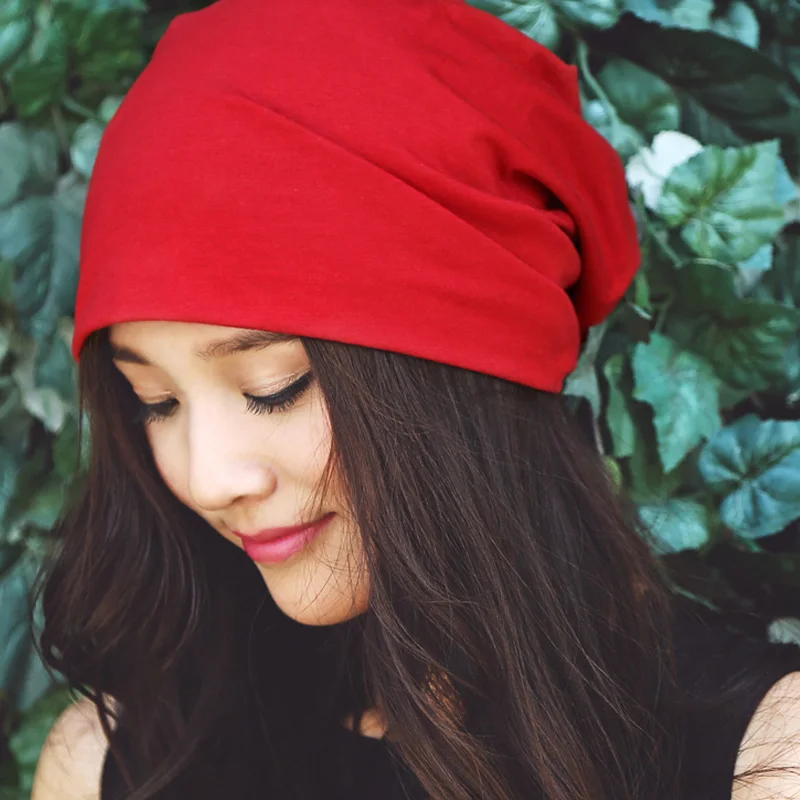 Женская Корейская зимняя шапка с рукавом тонкая однотонная универсальная Baotou