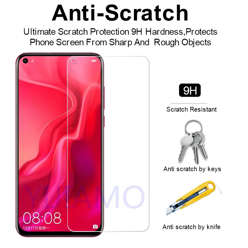 Защитное стекло для экрана huawei nova 5 pro 9h 3 2 i lite 4 e plus закаленное стекло|Защитные