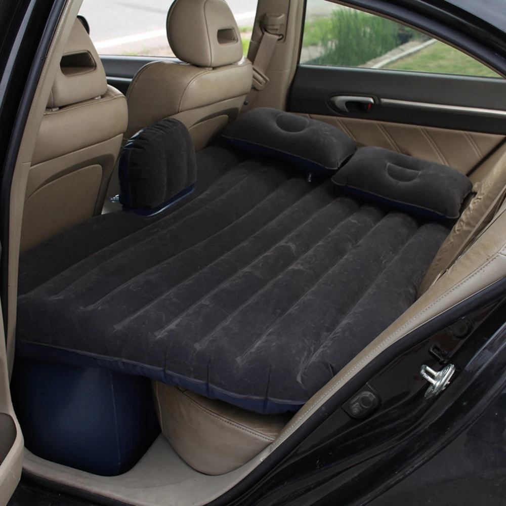 Автомобильный надувной дорожный матрас с подушкой/насосом|Дорожная кровать в