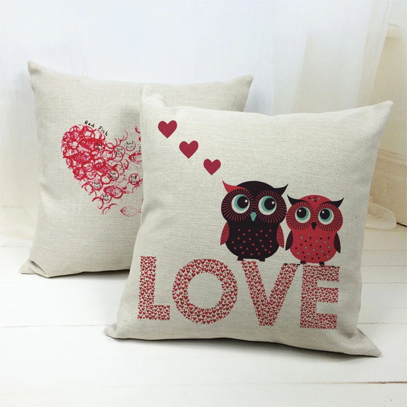 Льняная наволочка с абстрактными геометрическими Голубыми Стразами в полоску