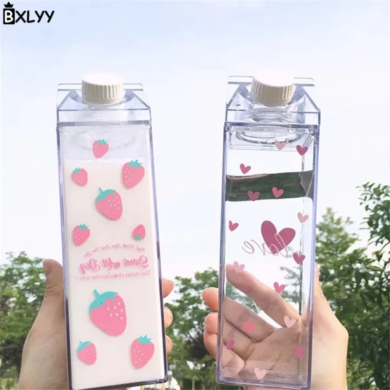 BXLYY 1 шт. молочная коробка вишневый цвет клубника бутылка для воды кемпинг Спорт