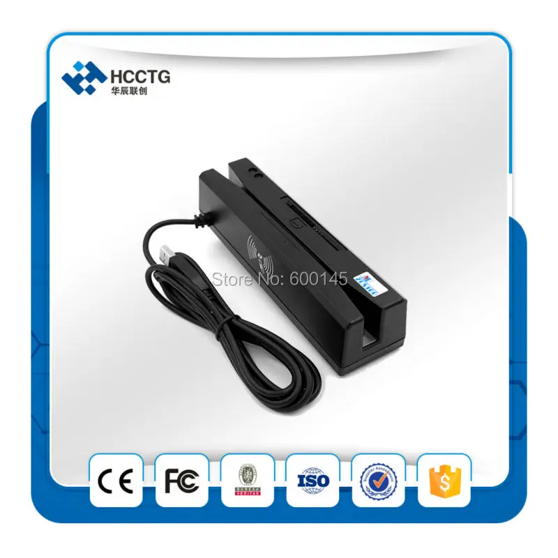 Лидер продаж! USB портативный мини-считыватель карт с магнитной полосой 3 трека +