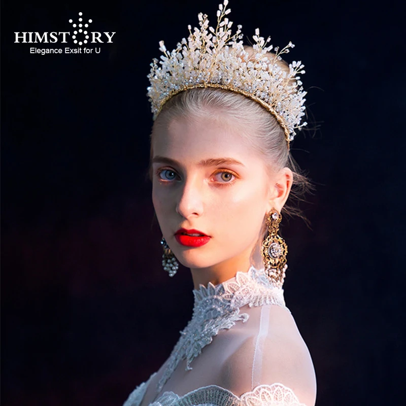 Высококачественный обруч для волос ручной работы HIMSTORY свадебные аксессуары