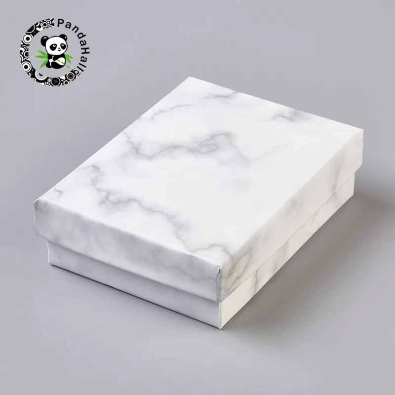 Прямоугольные/квадратные мраморные бумажные картонные шкатулки pandahall для