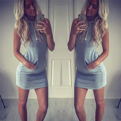 Сексуальное женское летнее короткое пляжное мини платье без рукавов в стиле