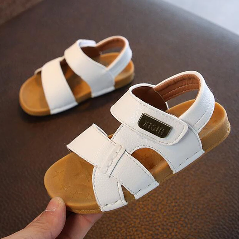 

ULKNN Boys Beach Sandalies Children's Sandals Boys Stitching Simple Soft Bottom Sandals Girls Baby Beach Shoes Tide Summer New