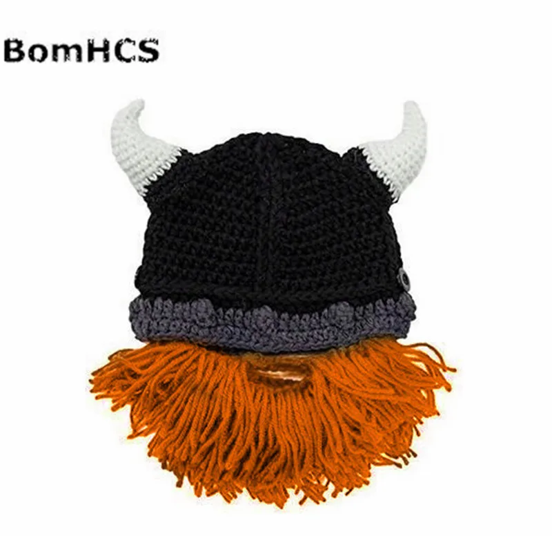 Забавная крутая шапка с рогами BomHCS + подарок на бороду викинги шлемы ручной