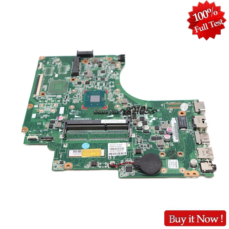 Nokotion для HP 15 D 250 255 747138 001 501 601 материнская плата ноутбука с CPU N3510 на