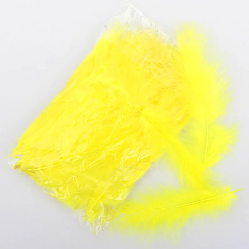 Yellower Feather 100 шт./упак. 20g цветная Природа перо аксессуары для воздушного шара одежда для свадьбы, дня рождения прозрачный купол Декор поставки детские подарки - Цвет: Yellower Feather