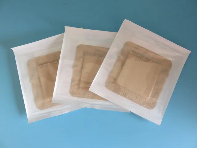 10pcs 10*10 (5*5) CM 3mm silicone gel foam dressing skin color waterproof medical self adhesive wound healing paste