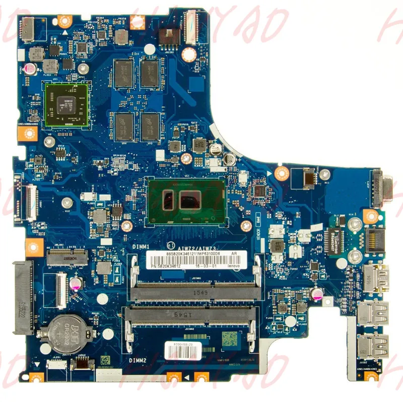 Материнская плата для ноутбука Lenovo 500 15ISK с процессором I7 AIWZ2AIWZ3 LA C851P