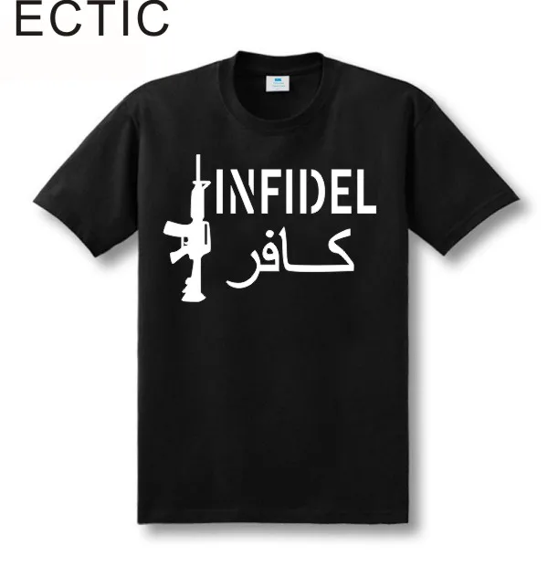 ECTIC 2018 Новое поступление Мужская/Женская футболка INFIDEL COLT ASSAULTRIFLE AR 15 PRO GUN корпуса