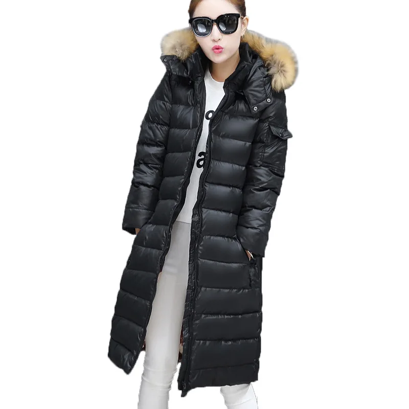 

Plus Size L-5XL Women's Winter Long Jackets Down Jacket Winter Woman Coats 2018 Outerwear Women Cotton Coat Parka Black /Blue