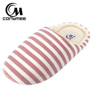 Домашние тапочки; женская домашняя обувь большого размера; мягкая плюшевая женская обувь на плоской подошве для девочек; зимние женские теплые тапочки для спальни Меховые тапочки Мужчины Женщины Полосатые тапочки Обувь