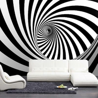black and white swirl line photo wallpaper modern abstract 3d wall mural wall cloth living room tv sofa office art wall covering