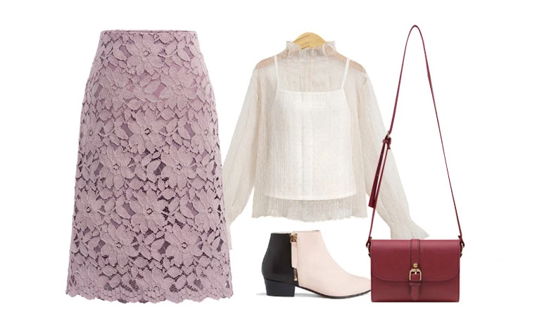 L-6XL плюс размер кружевные юбки для женщин летние модные элегантные офисные вечерние женские узкие с эластичным поясом трапециевидная юбка миди Femme
