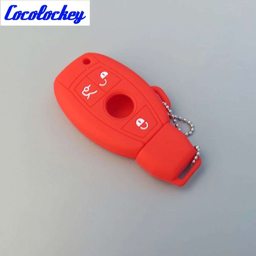 Cocolockey силиконовый чехол для автомобильного ключа резиновый держатель MB W203 W211 CLK
