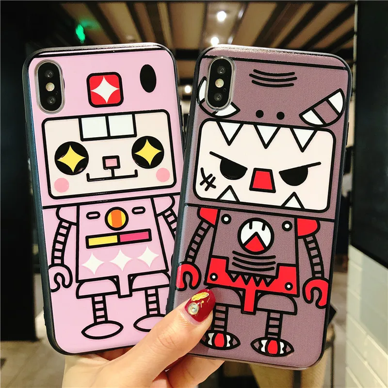 Cute Cartoon Embossment Soft TPU Case For iPhone X 6 6S 7 8 Plus Cover Ultra-thin PC Shell | Мобильные телефоны и