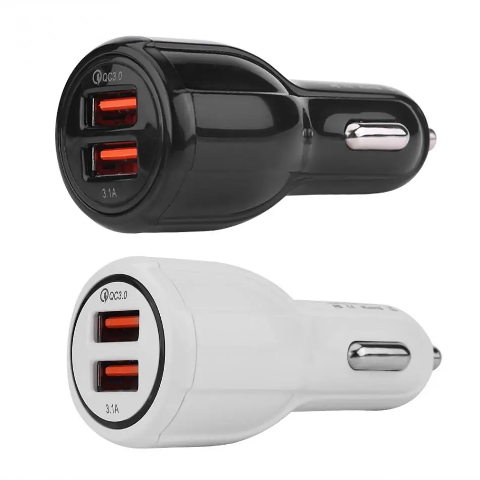 Быстрое зарядное устройство 3 0/QC3.0 с двумя USB портами быстрое автомобильное