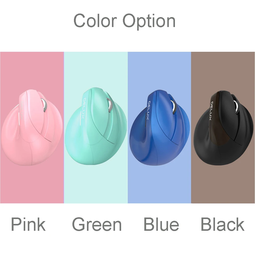 Delux M618 Bluetooth 4 0 2 4G Двухрежимная беспроводная мышь 2400 DPI Эргономичный