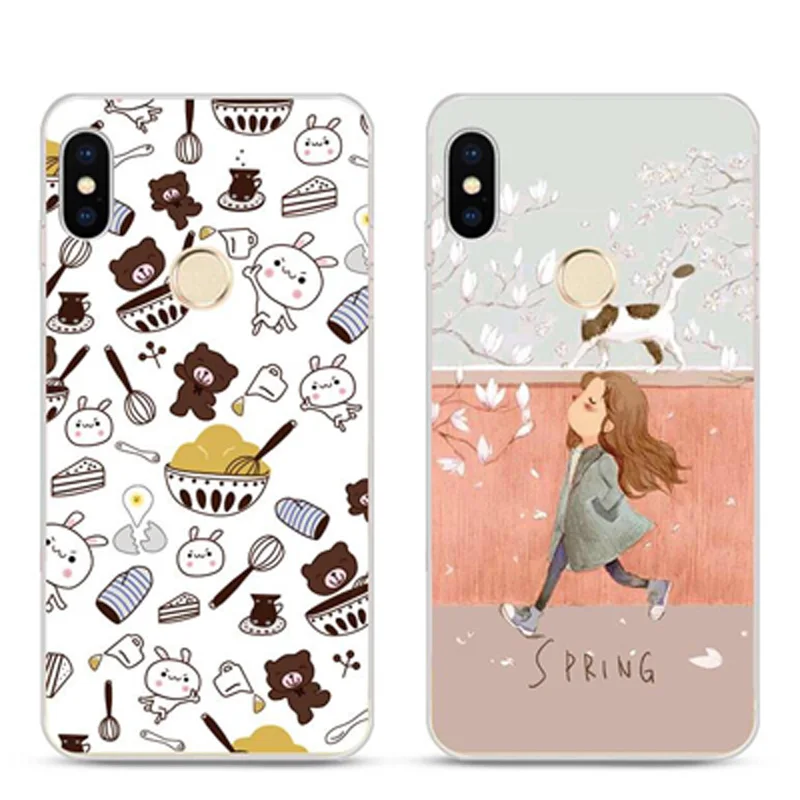 Cartoon Soft Case Silicon for Xiaomi Mi 8 Fashion Plating Back Cover For SE Mi8 Mi8SE |