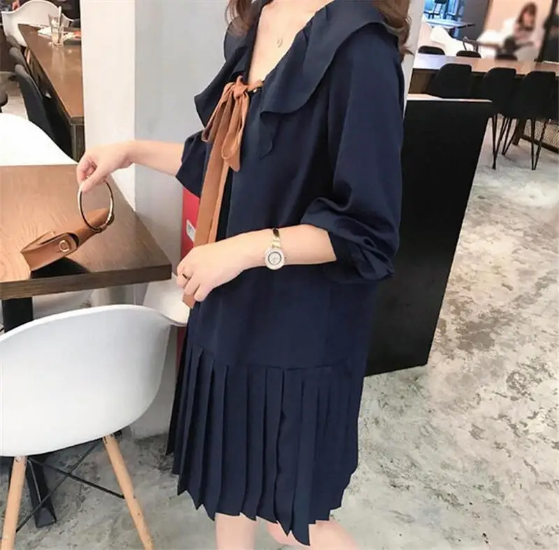 

2021 New Large Size Women's Long Chiffon Shirt Spring Summer Women Long Sleeve Blouse N417