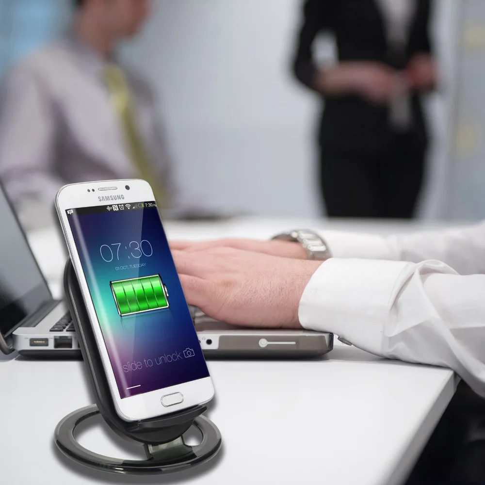 Беспроводное зарядное устройство для samsung S6 S7 Edge S8 S9 Plus Note 5 8 быстрая зарядная док