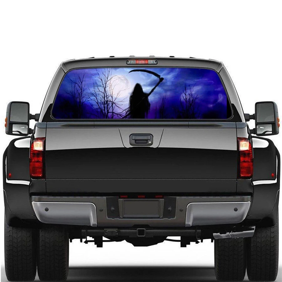 Rear Window Sticker Grim Reaper horror Forest Graphic Decal for Truck suv Jeep 147x46cm | Автомобили и мотоциклы