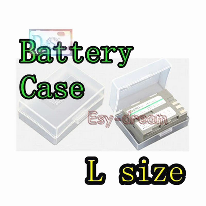 

L Size Plastic Case Holder Storage Box for DSLR Camera Battery EL3E EN-EL15 LP-E6 LP-E6N BP-511A LI90 FM500H FM55H