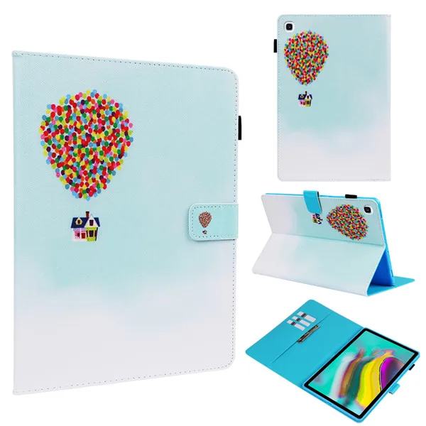 For T720 Чехол для планшета с черными глазами для samsung Galaxy Tab S5E SM T720 SM T725 10,5 дюймов, умный чехол с мультяшным рисунком из искусственной кожи - Цвет: For T720