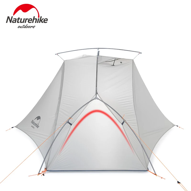 Палатка для кемпинга одноместная Naturehike VIK серии, ультралегкая, водонепроницаемая, из 15D нейлона однослойная для походов с ковриком NH18W001-K.