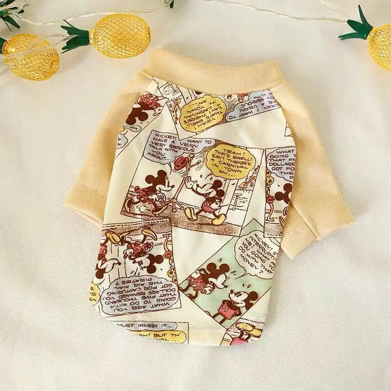 Милая футболка с Микки Маусом, котом, собакой, жилетом, летняя охлаждающая Одежда для собак и кошек, чихуахуа, йоркширского терьера, рубашки, одежда для щенков