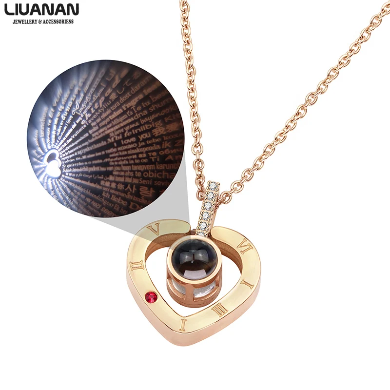 100 языков ожерелье I Love You Heart для женщин любящее память ювелирное изделие подарок