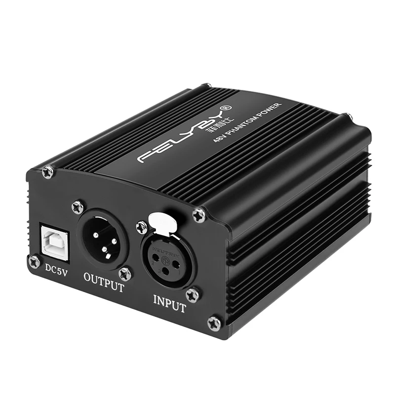 Горячее предложение! Распродажа! 48 в фантомное питание+ USB кабель питания+ XLR-XLR кабели для любого конденсаторного микрофона для лучшего качества звука микрофона