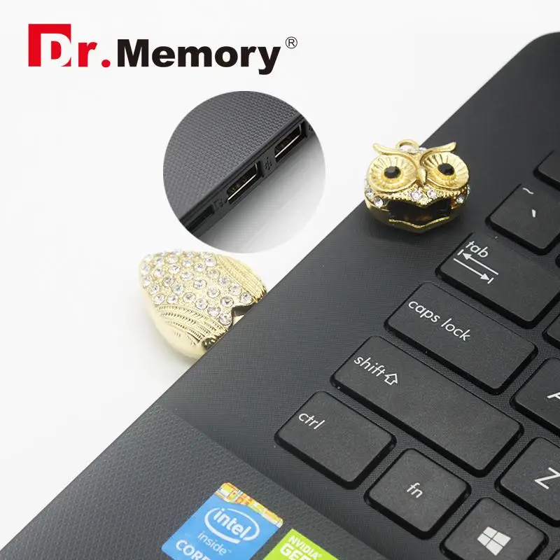 Металлический флеш-накопитель в виде совы USB-накопитель 32 ГБ милый металлический