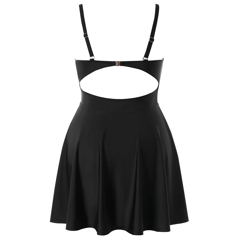 ROSEGAL размера плюс 5XL двухцветный расклешенный цельный женский комплект пляжная