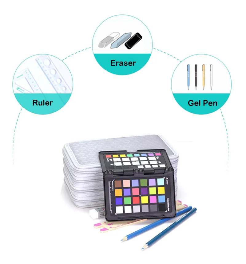 Cute Kawaii Penalties School Pencil Case 36/48/72 Holes Penal Pencilcase 3/4 Layers Multifunction Large Pen Box Stationery Pouch