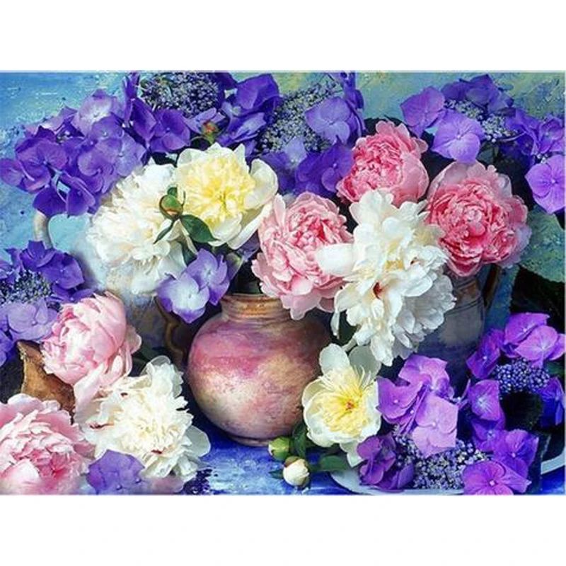 

YIKEE Sets Diamond Embroidery Flowers 5d diy Full Square Diamond Painting Rhinestone Mosaic Painting Home Decor h1870
