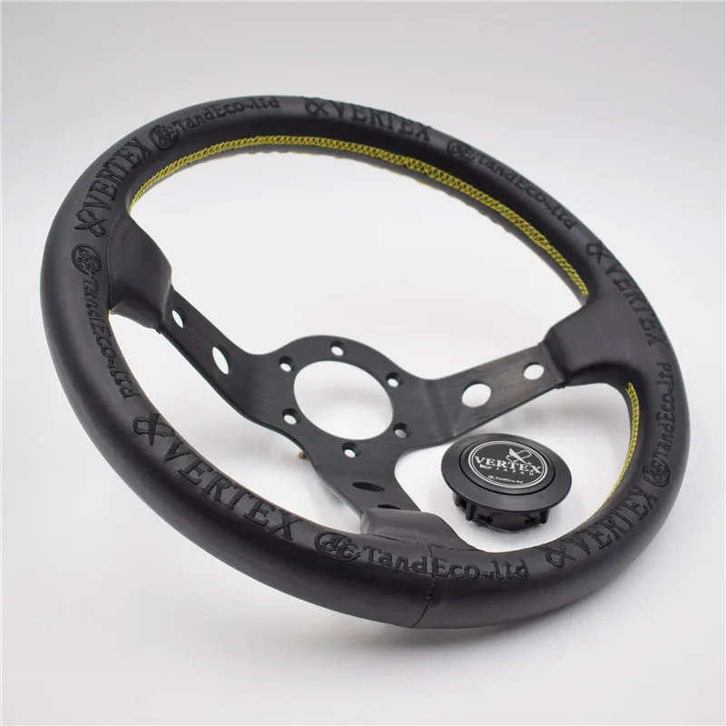 Рулевое колесо с вышивкой Vertex 13 дюймовое гоночное кожаное для дрифта|wheel car racing|wheel