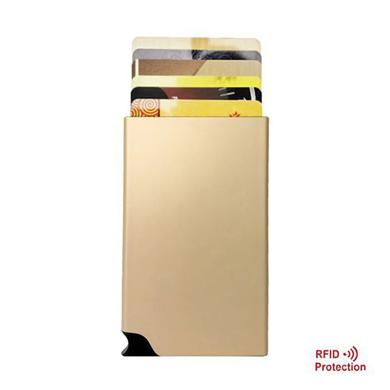 Новый брендовый держатель для карт s RFID из алюминиевого сплава кредитный кошелёк