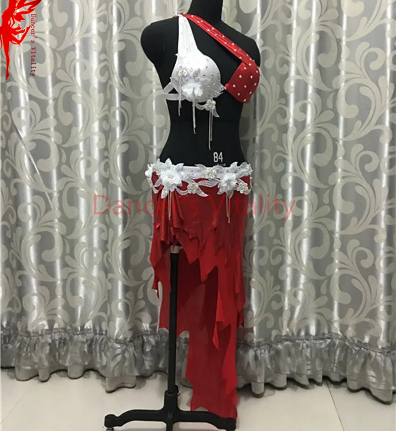 Женская Одежда для танцев живота индийский бюстгальтер с камнями топ и короткая