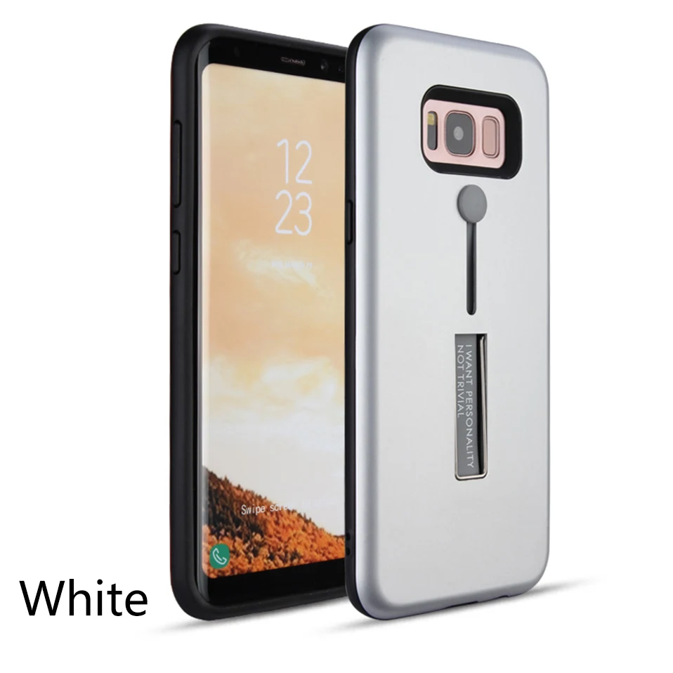 TPU+PCRing Button Phone Cases For Samsng A320 A520 A720 Shockproof Kock Stand Samsung A8 2018 A6 PLUS Case |
