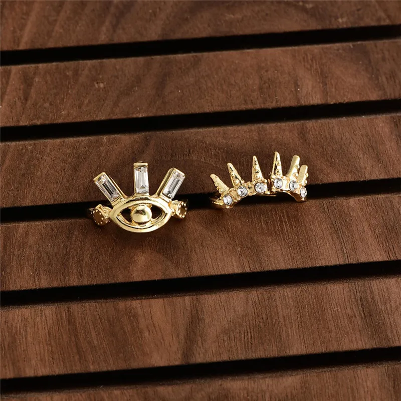 Винтажные кольца золотого цвета набор из 2 предметов для женщин и девушек